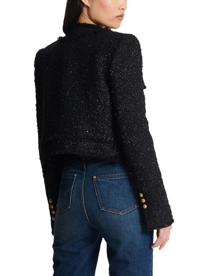 Cropped Lurex Tweed Jacket - Jackets