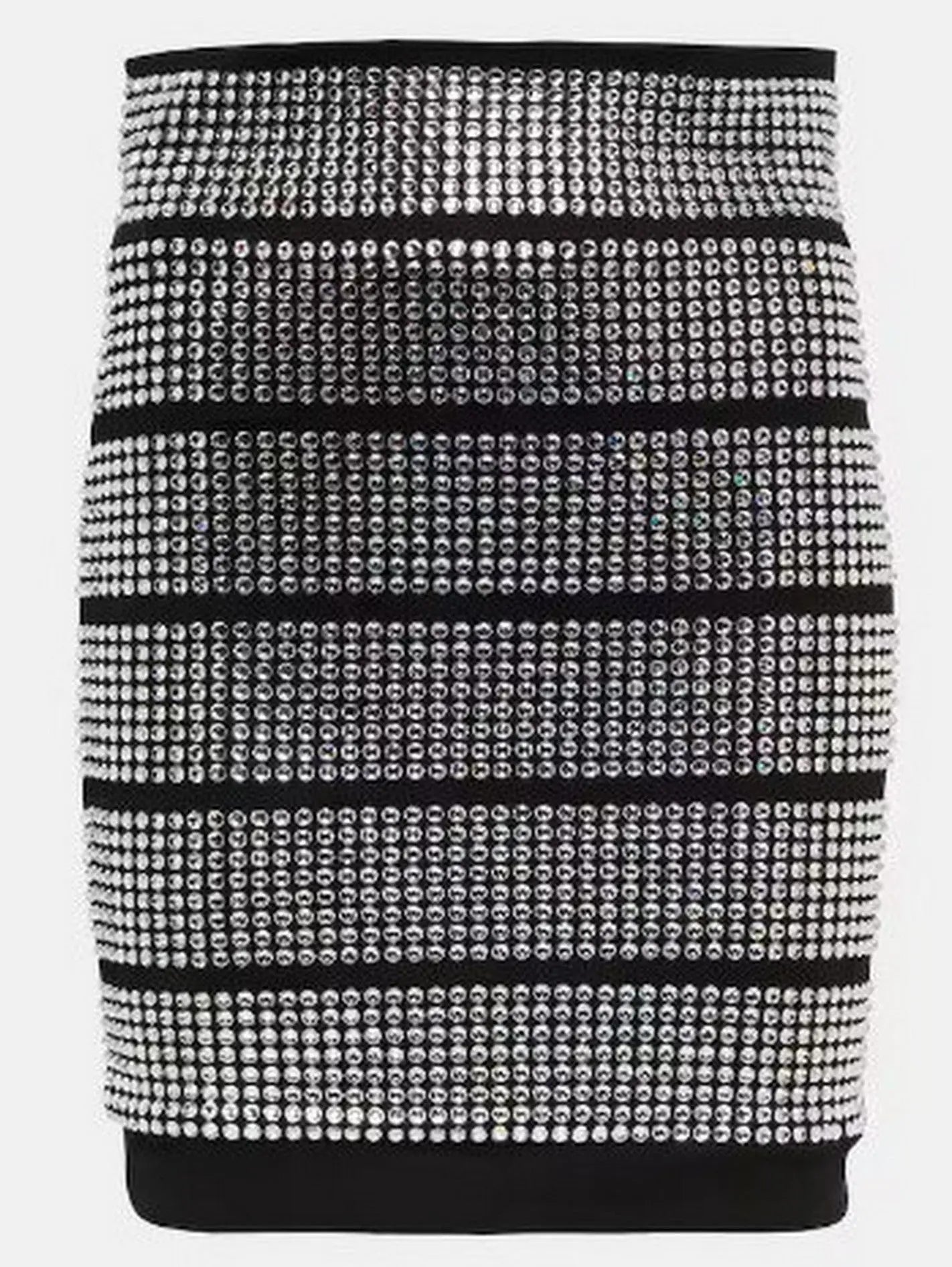 Crystal-Embellished Paneled Mini Skirt - Skirts