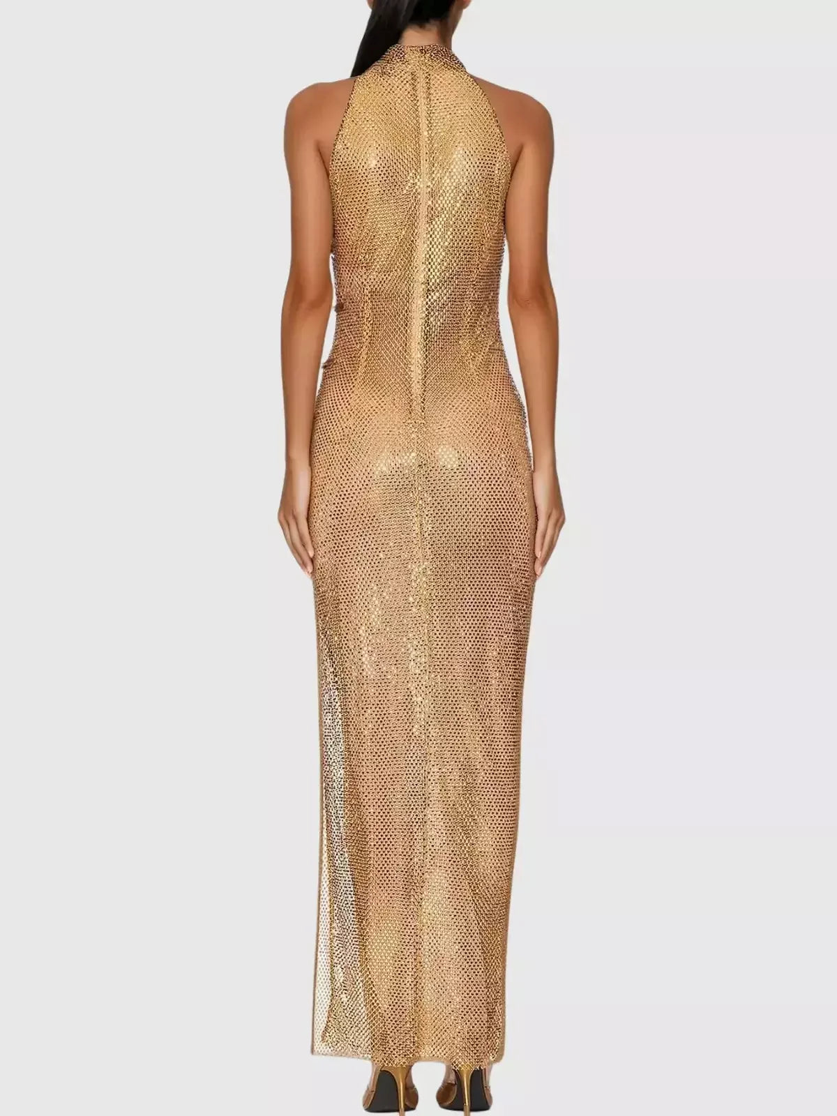 Crystal Net Dress with Chinese Knot Fastenings - Dresses