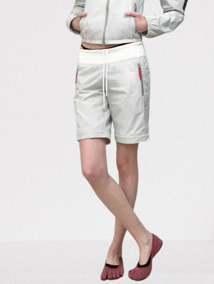 Detachable Color-Block Sporty Pants in Light Grey - Jeans & Pants
