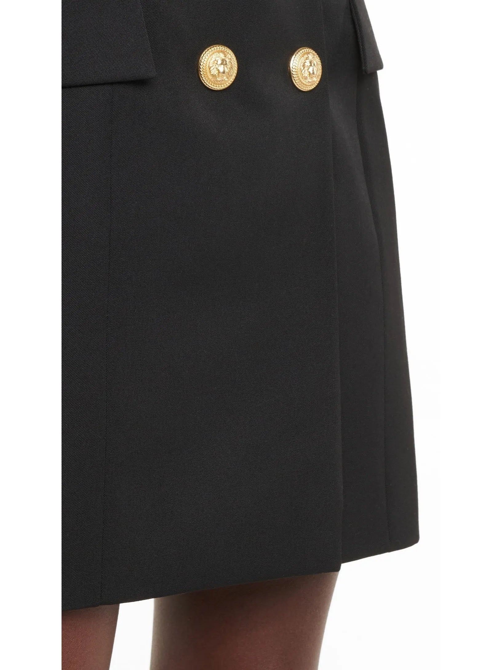 Double-Breasted Belted Blazer-Dress in Black - Dresses