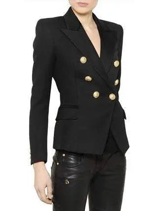 Double-Breasted Blazer Jacket in Black or White - Jackets