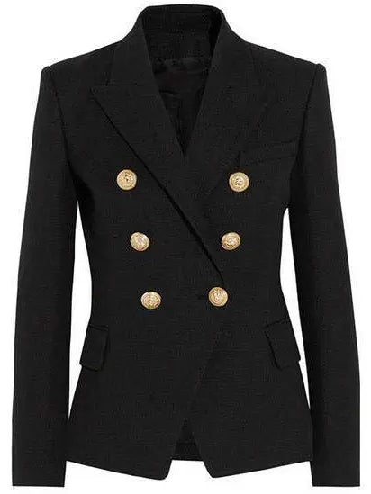 Double-Breasted Blazer Jacket in Black or White - Jackets