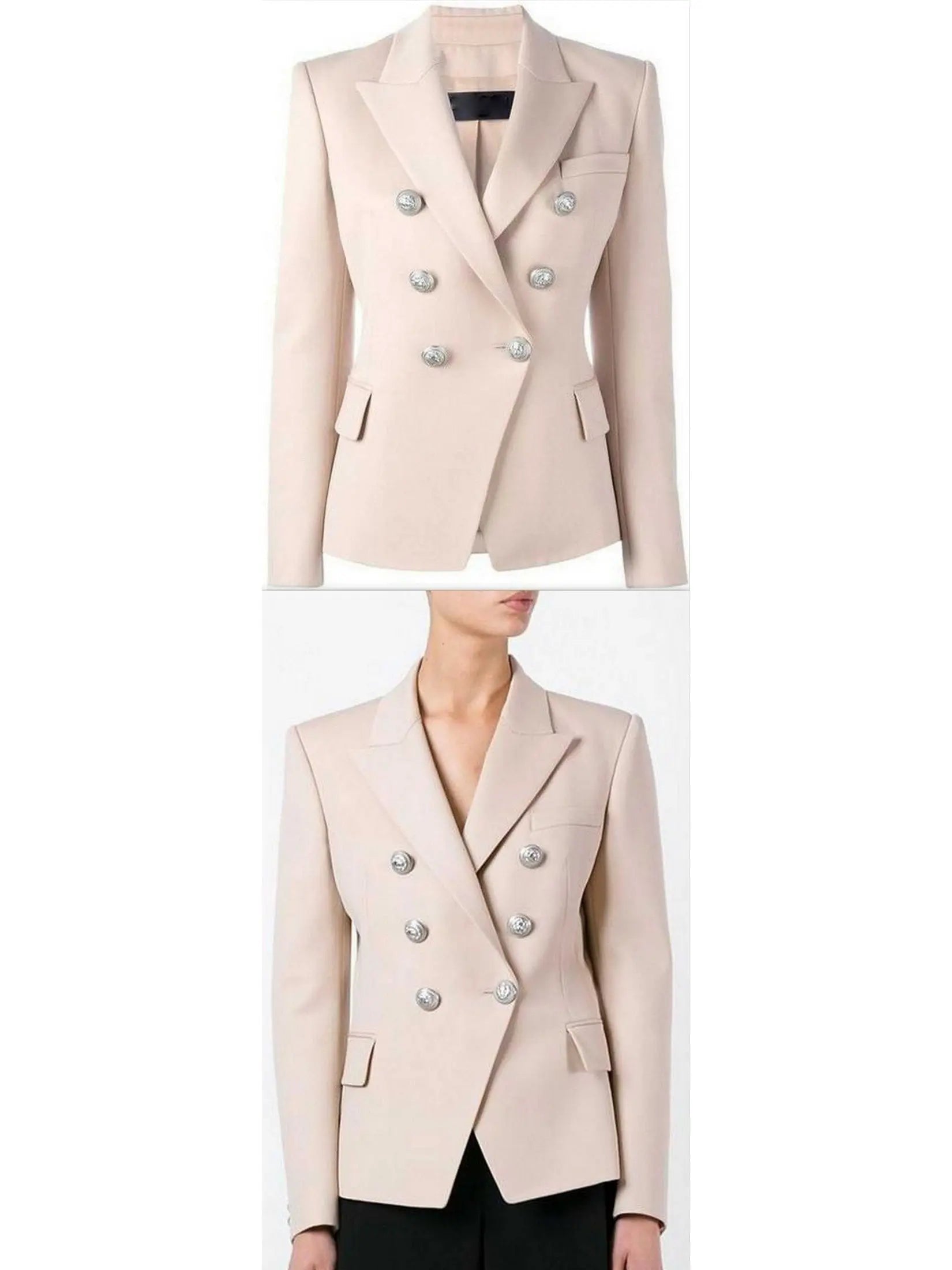 Double-Breasted Blazer Pink - small - Jackets