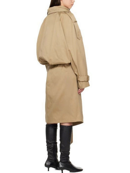 Double-Breasted Trench Jacket and Skirt Set - Suits & Sets
