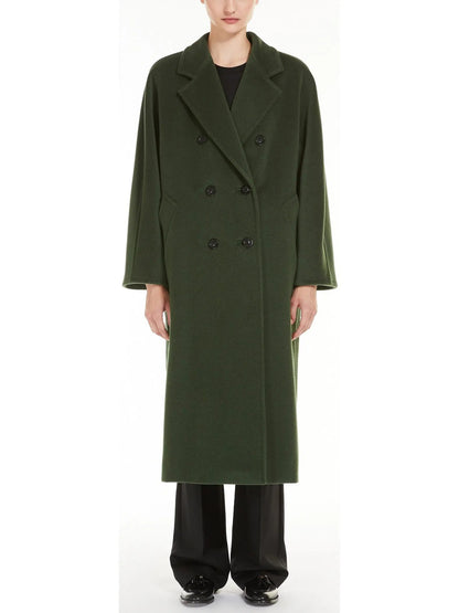 Double-Breasted Wool and Cashmere-blend Icon Coat Moss Green - Coats