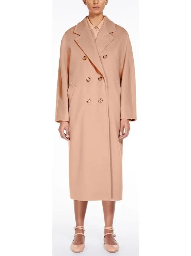 Double-Breasted Wool and Cashmere-blend Icon Coat Pink - Coats