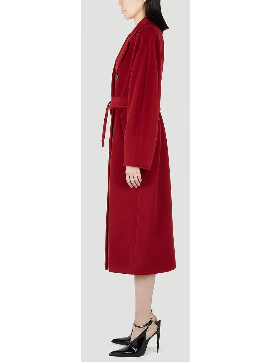 Double-Breasted Wool and Cashmere-blend Icon Coat Red - Coats