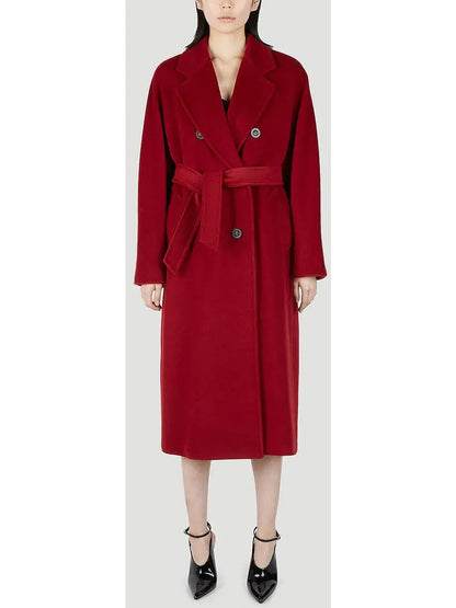 Double-Breasted Wool and Cashmere-blend Icon Coat Red - Coats