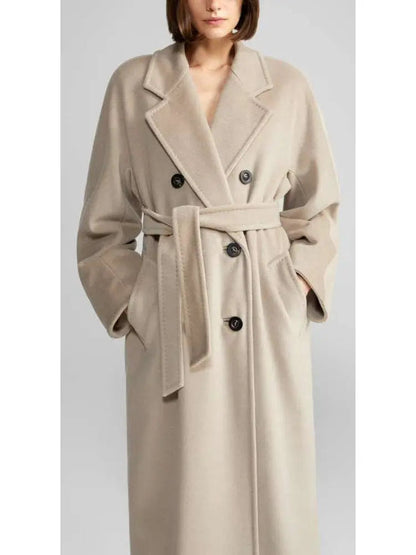 Double-Breasted Wool and Cashmere-blend Icon Coat Turtledove - Coats