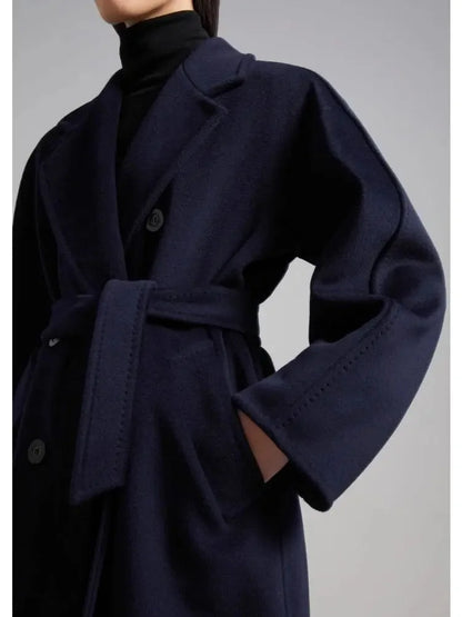 Double-Breasted Wool and Cashmere-blend Icon Coat Ultramarine Blue - Coats