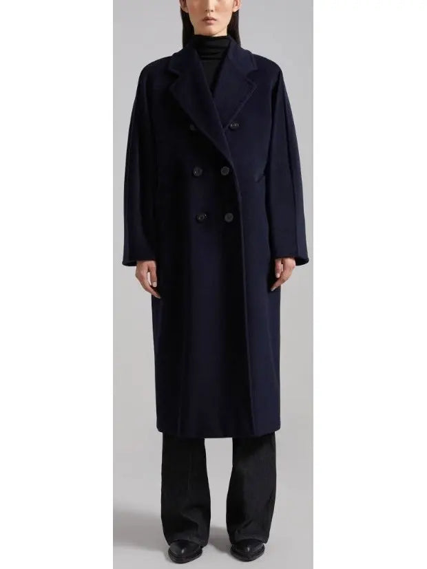 Double-Breasted Wool and Cashmere-blend Icon Coat Ultramarine Blue - Coats