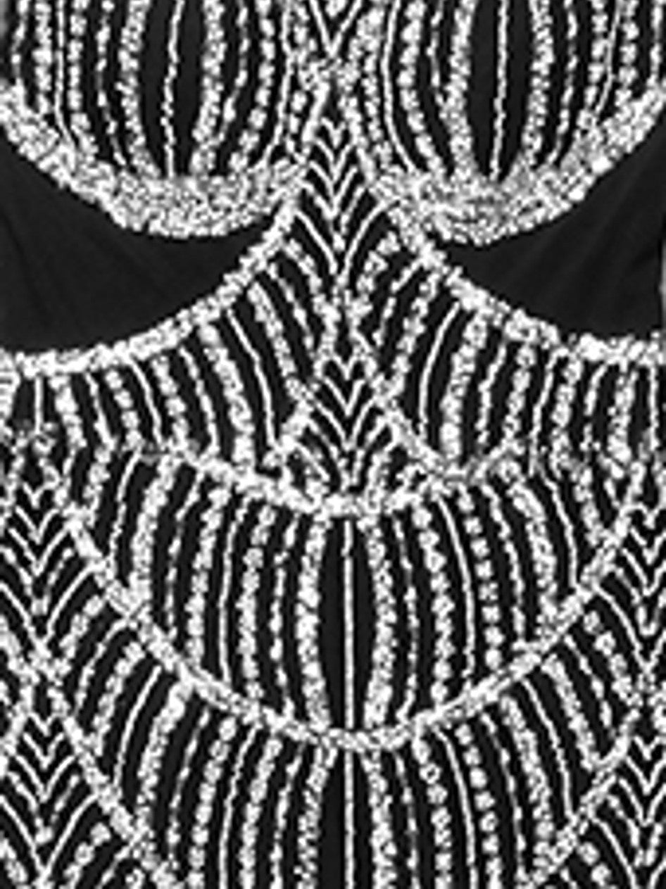 Embellished Structured Strapless Long Gown - Dresses