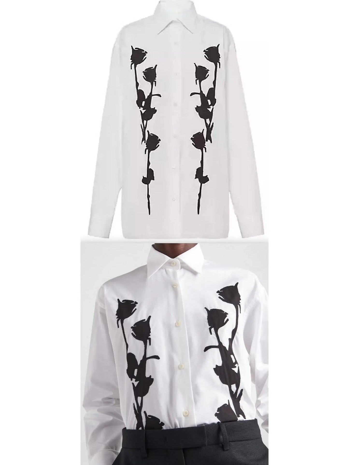 Embroidered Poplin Shirt - Tops