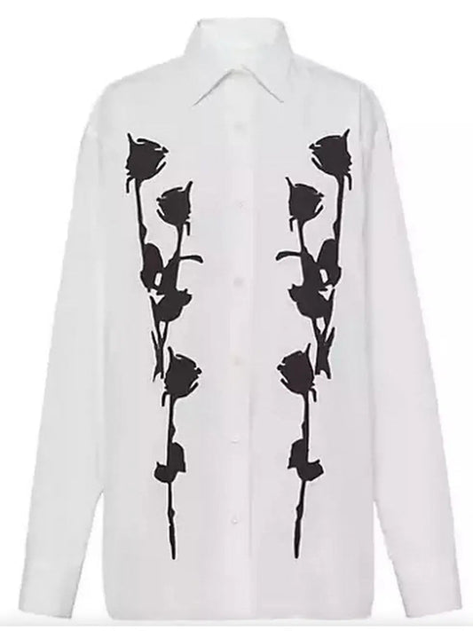 Embroidered Poplin Shirt - Tops