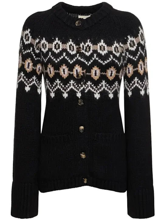Fair Isle Cashmere-Blend Cardigan Sweater - Sweaters & Knitwear