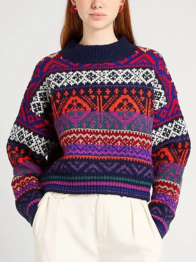 Fair Isle Wool-Blend Multicolor Sweater - Sweaters & Knitwear