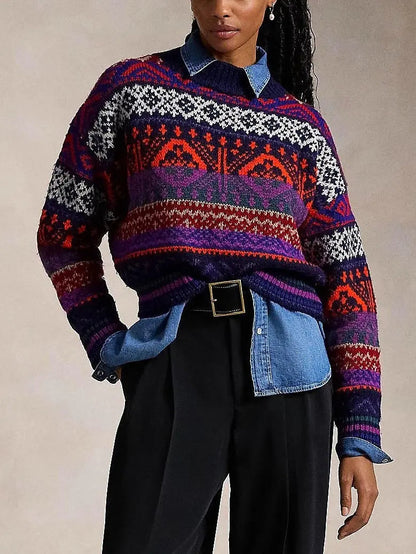 Fair Isle Wool-Blend Multicolor Sweater - Sweaters & Knitwear