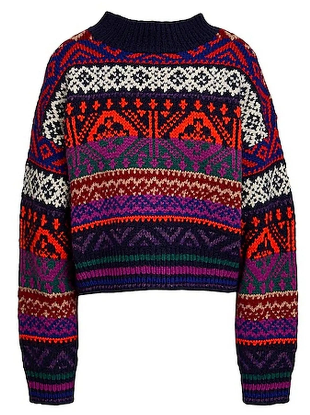 Fair Isle Wool-Blend Multicolor Sweater - Sweaters & Knitwear