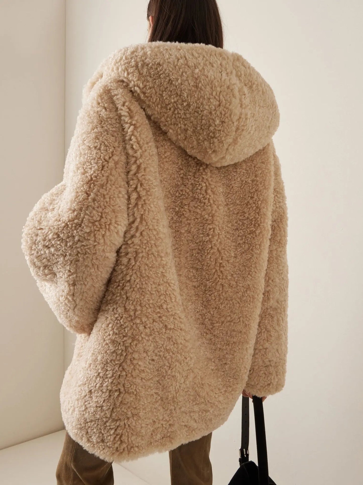 Faux-Fur Toggle Button Coat - Coats