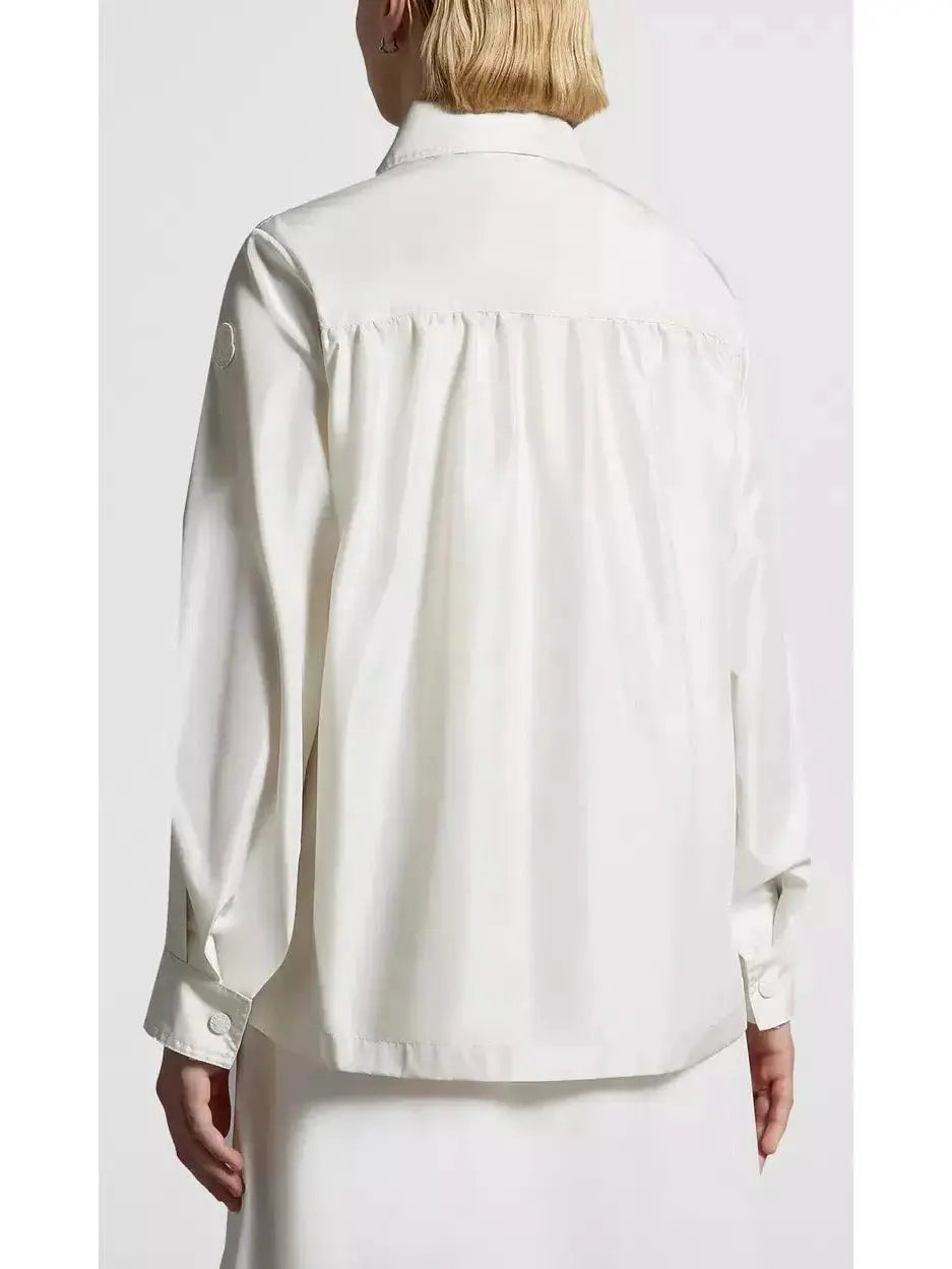 Field Jacket with Tie String Waist in White - Jackets