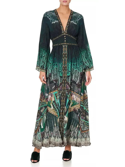 Fitzgeralds Flapper Kimono Sleeve Dress With Shirring Detail - Dresses