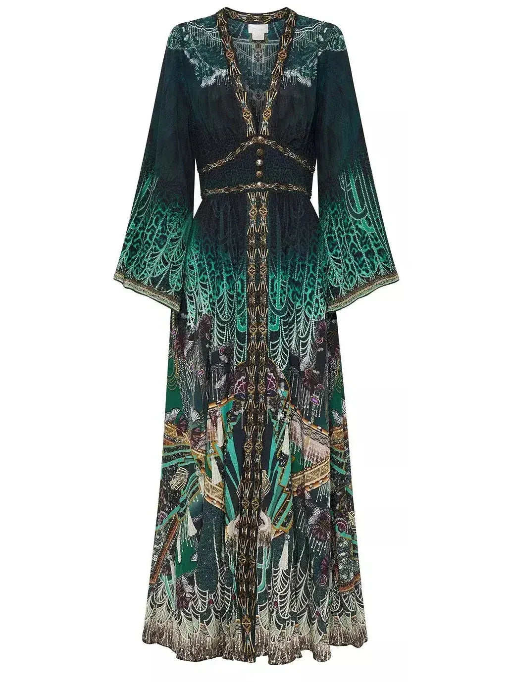 Fitzgeralds Flapper Kimono Sleeve Dress With Shirring Detail - Dresses