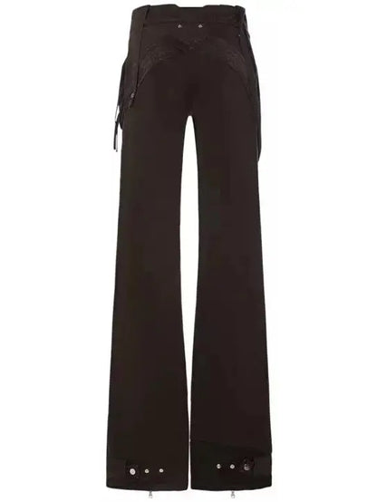 Flared Cargo Zip Pants - Jeans & Pants