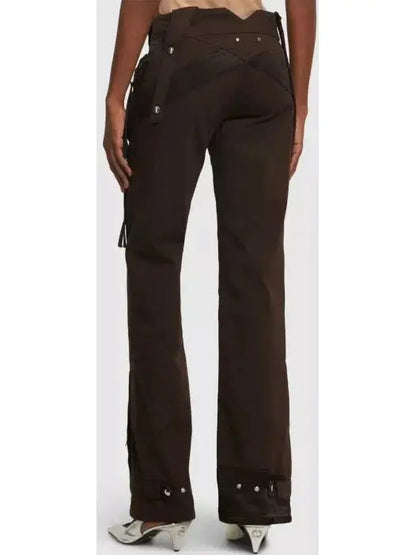 Flared Cargo Zip Pants - Jeans & Pants