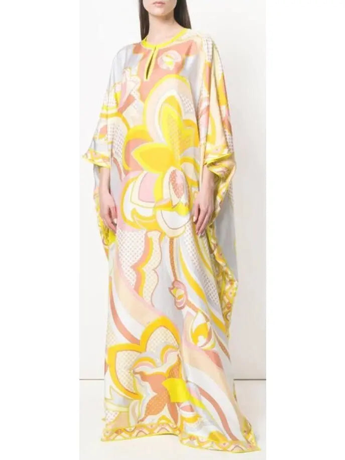 Floral Abstract Kaftan - Dresses