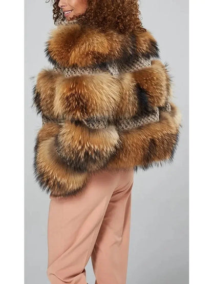 Fur-Panelled Tweed Jacket - Jackets