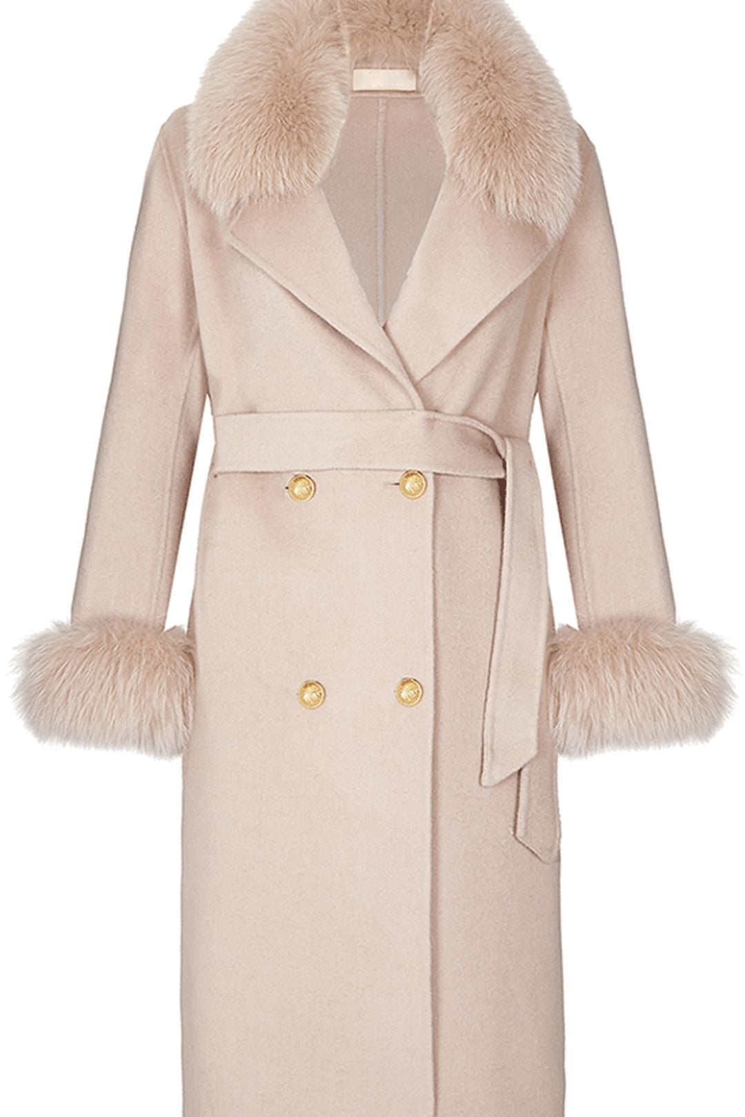 Fur-Trim Wool and Cashmere Coat - Coats