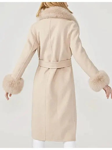 Fur-Trim Wool and Cashmere Coat - Coats