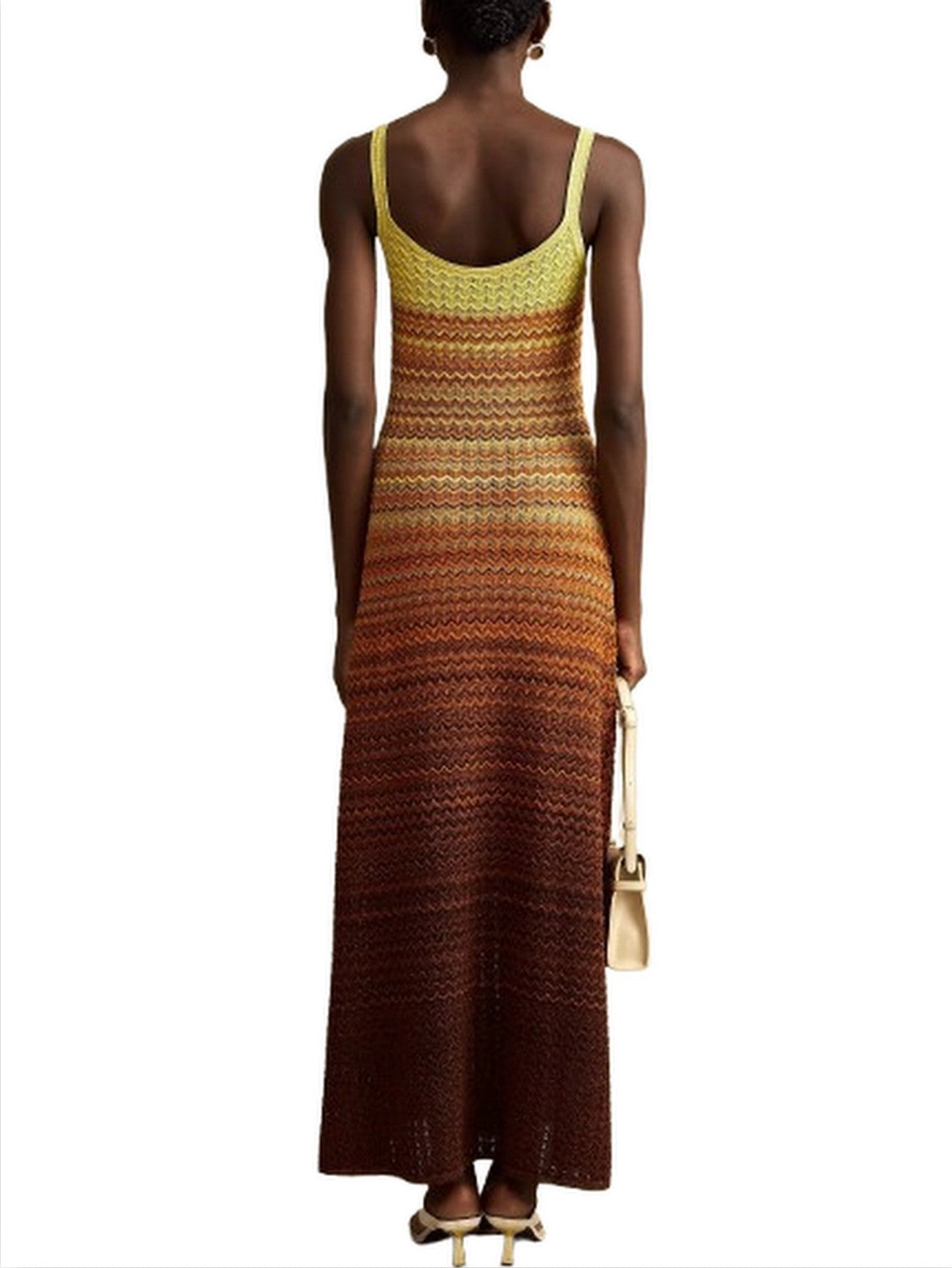 Gradient Pointelle Knit Maxi Dress - Dresses