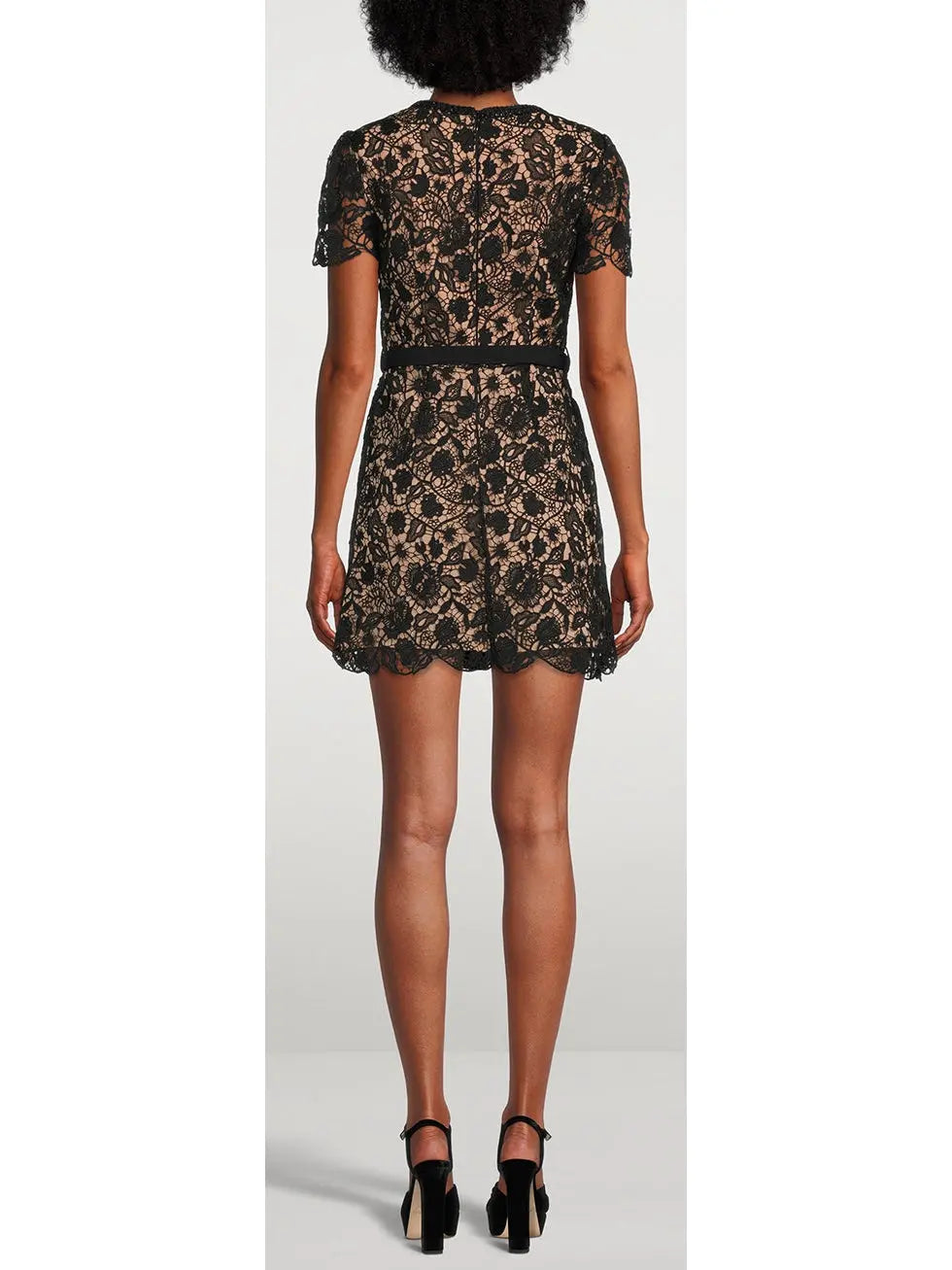 Guipure Lace Mini Dress - Dresses