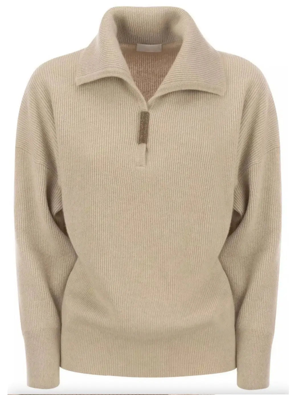 Half-Zipped Knit Sweater - Sweaters & Knitwear