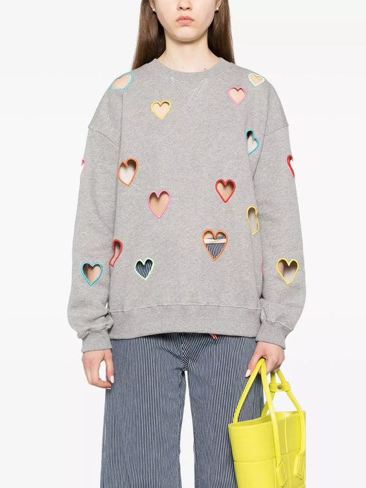 Heart-Motif Cut-Out Sweatshirt - Branna Couture