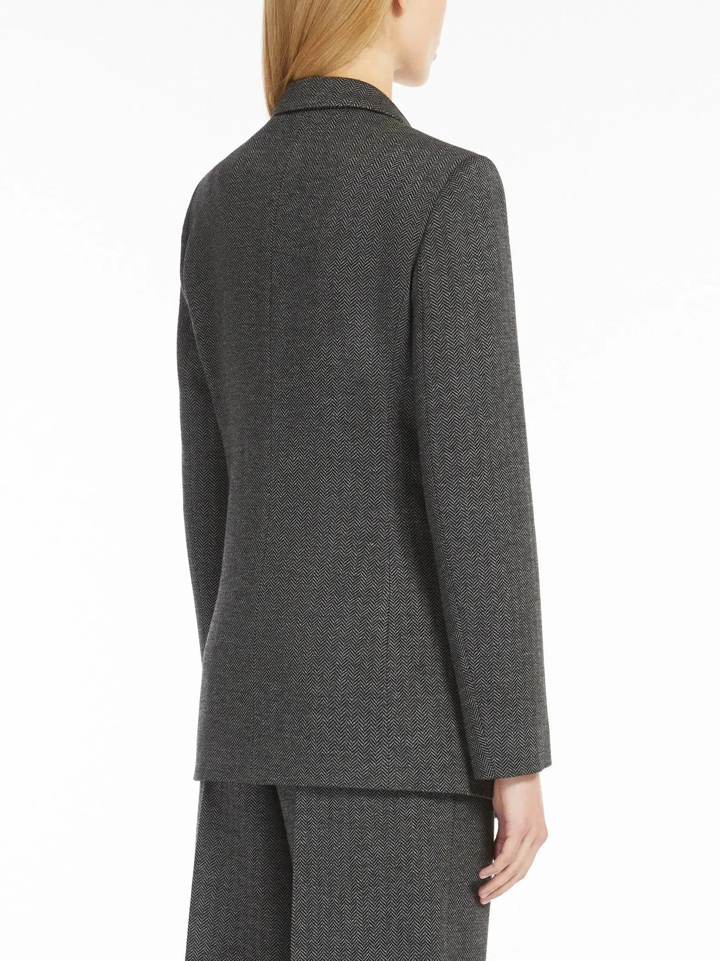 Herringbone Jersey Tie-Front Blazer - Jackets