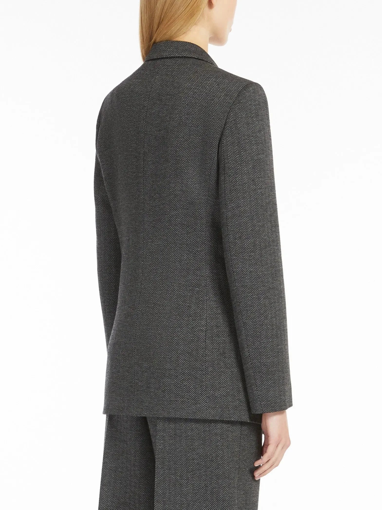 Herringbone Jersey Tie-Front Blazer - Jackets