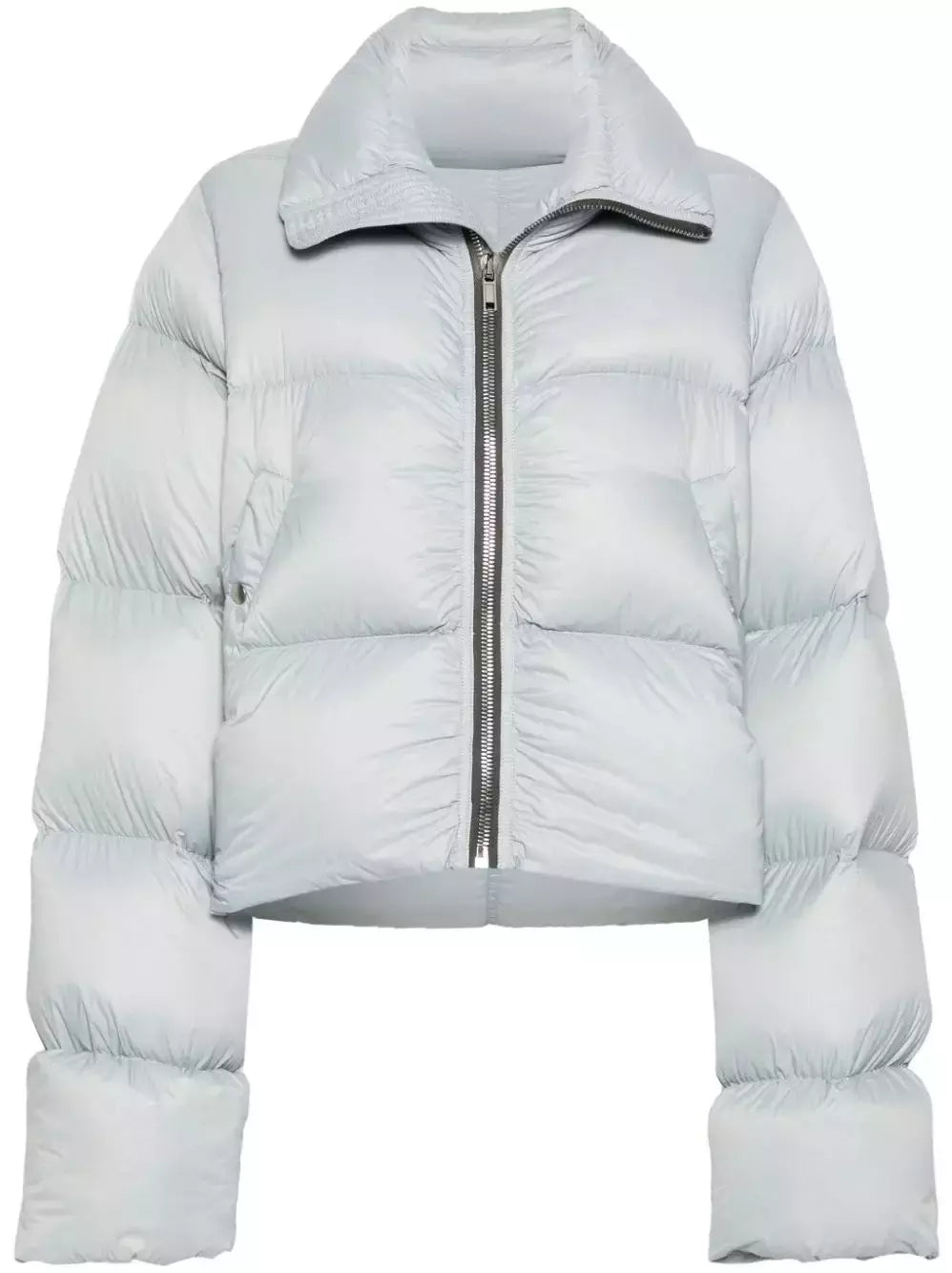 High-Neck Oversized Puffer Jacket in Light Blue - Jackets