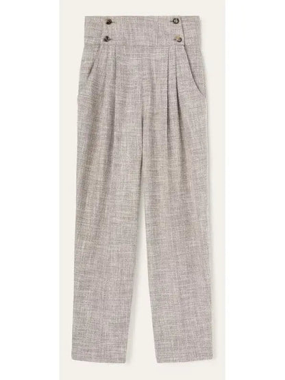 High-Waisted Linen-Blend Pants - Jeans & Pants