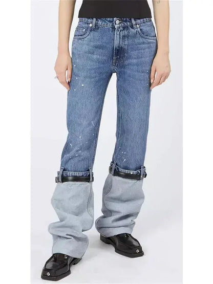 Hybrid Belted Jeans - Jeans & Pants