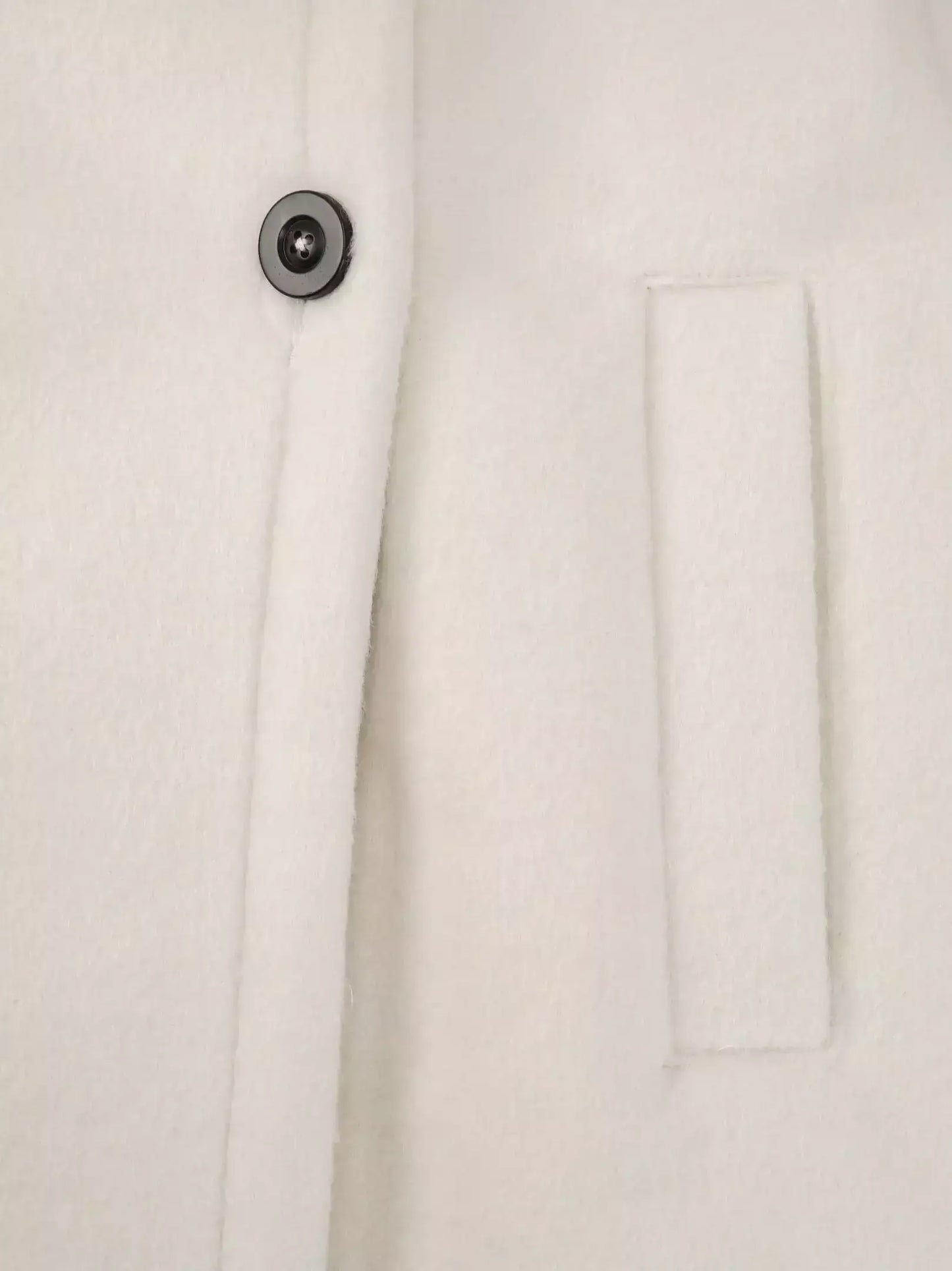 Ivory Long Wool Shawl-Collar Coat - Coats