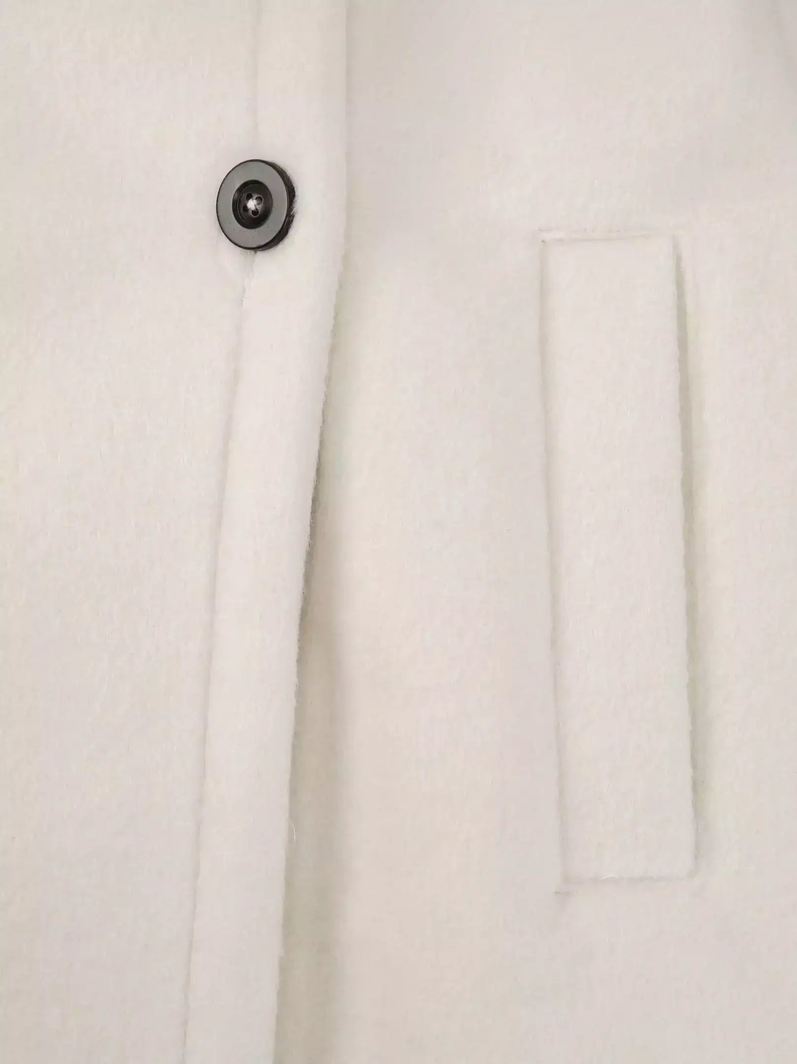 Ivory Long Wool Shawl-Collar Coat - Coats