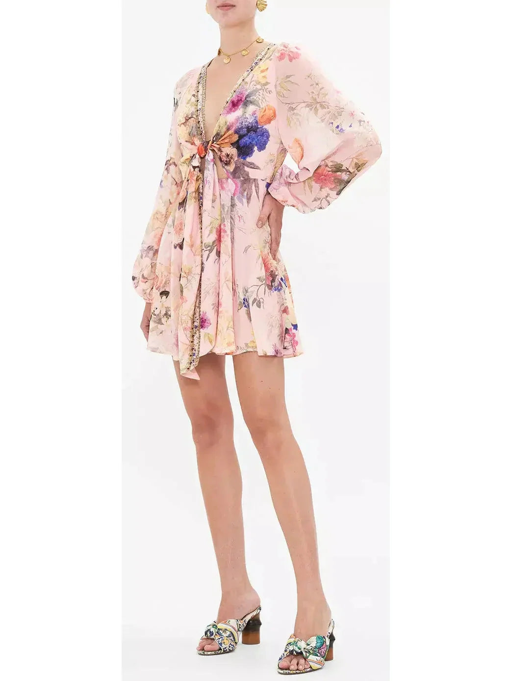 Letters from the Pink Room Short Wrap Tie Dress - Dresses