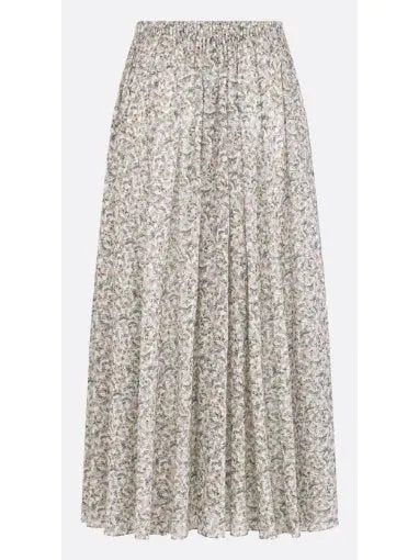 Libellule Camouflage Motif Flared Mid-Length Skirt - Skirts