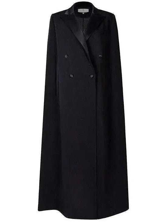 Long Black Cloak Coat - small - Coats