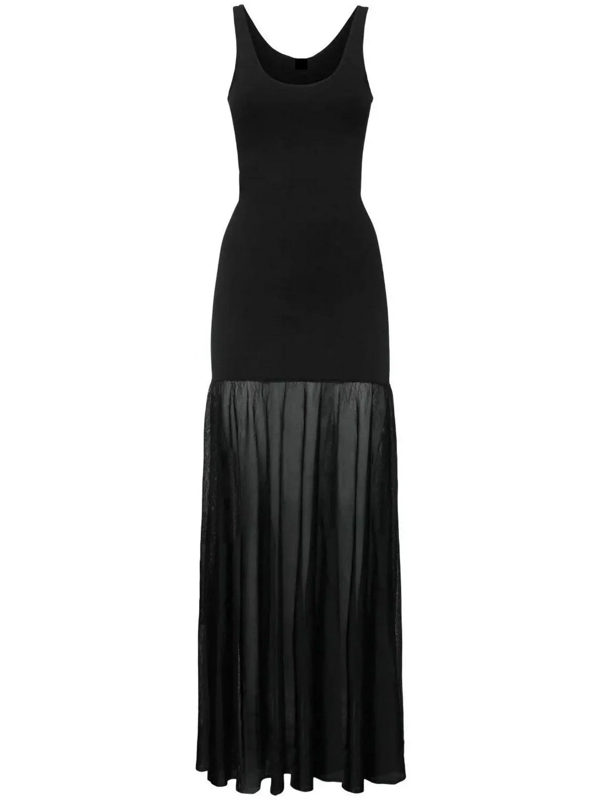 Long Black Evening Tank Dress - Dresses