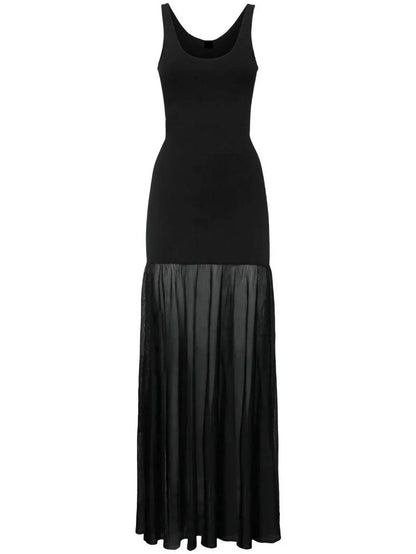 Long Black Evening Tank Dress - Dresses