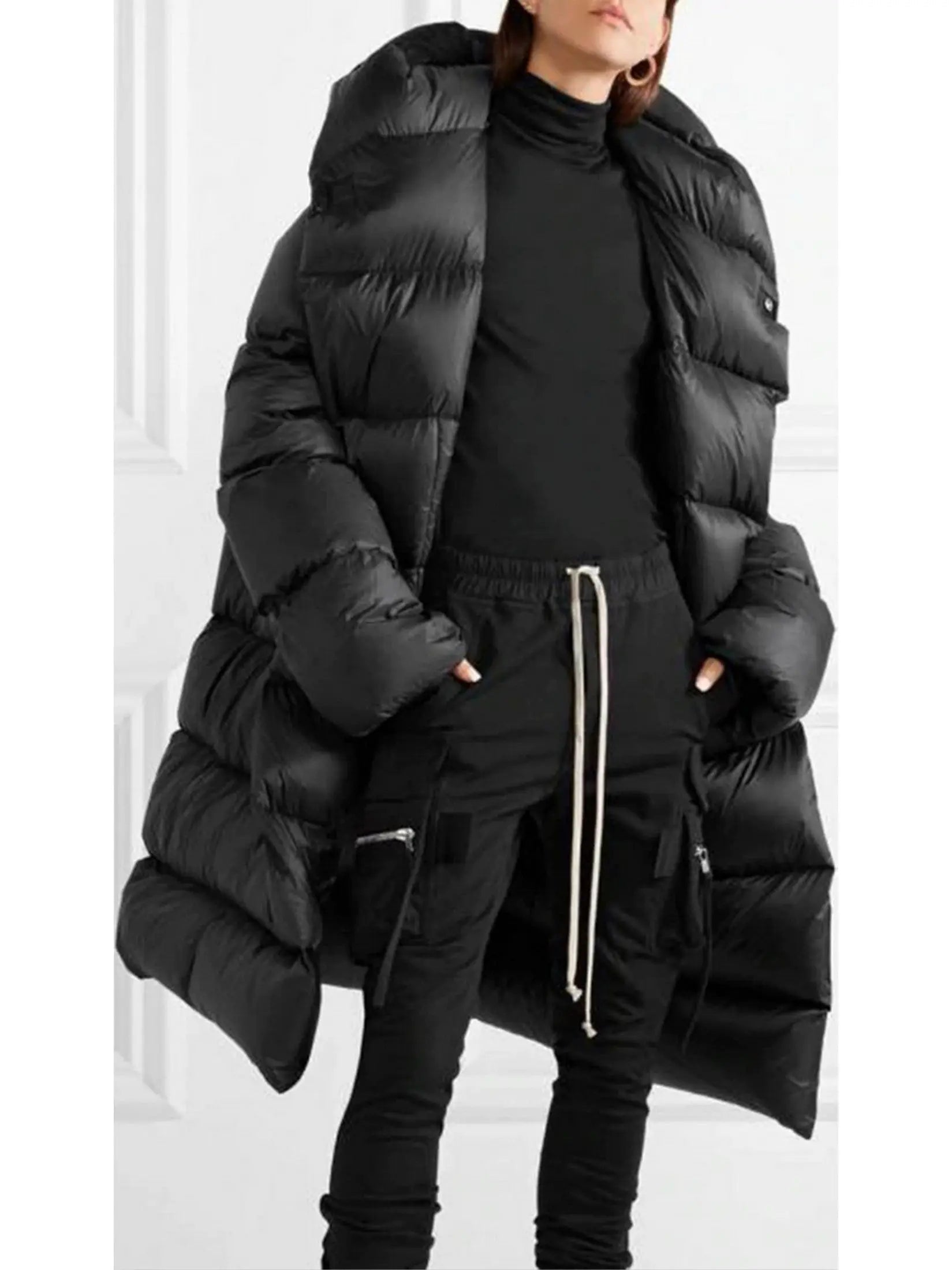 Long Down Coat Black